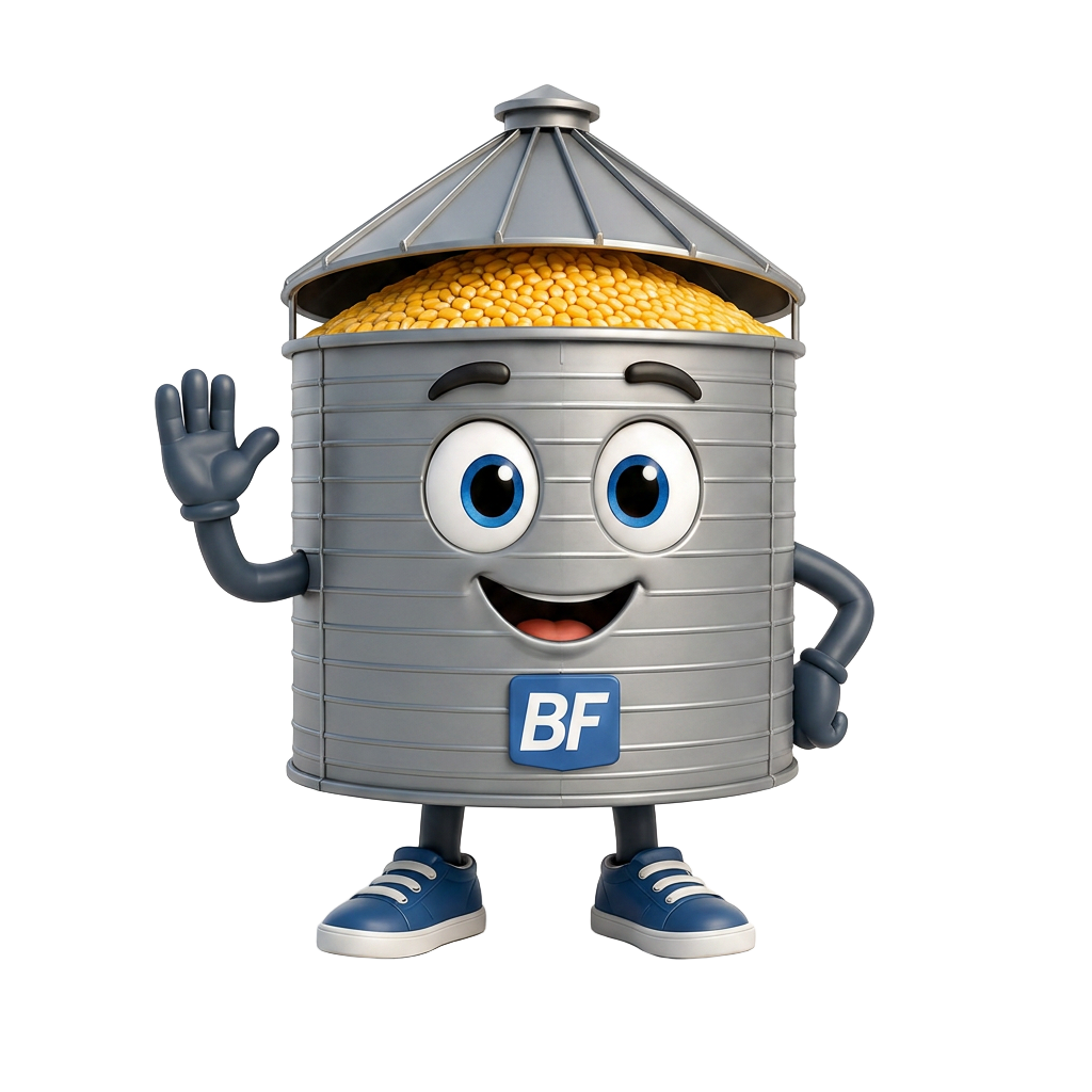 Binny, the BinFlow AI assistant mascot, waving